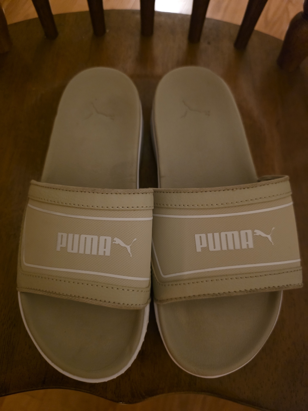 PUMA Womans Slide Sandals in Beige